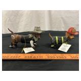 2pc Hamilton Collection Dachshund Figures w/ Tags