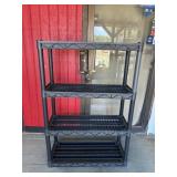4 Tier Wide Upright Molded Storage Shelf