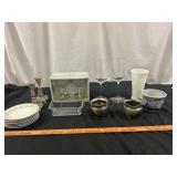 Silver Plate, Milk Glass - Assorted Collectibles