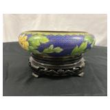 Zi Jin Chang Vintage Asian Brass Cloisonnï¿½ Bowl