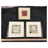 3pc Framed Art Prints - "Peace" & 2pc Set
