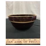 Vintage USA Stone Ware Brown Glaze Shoulder Bowl