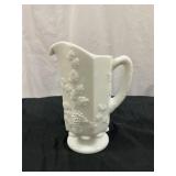 Westmoreland Milk Glass Paneled Grape 9" Pitcher