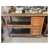 PawHut 54" 2-Story Large Rabbit Hutch