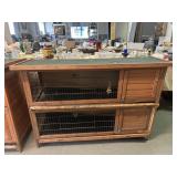 PawHut 54" 2-Story Large Rabbit Hutch