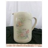 Mid Century Hand Painted Earthen Ware 9.5" Pitcher