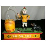 Vintage "Trick Dog" Cast Iron Mechanical Bank