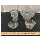4pc Vintage Lead Crystal & Glass Imperial / Royal