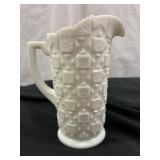Westmoreland "Old Quilt" Pattern Milk Glass Jug