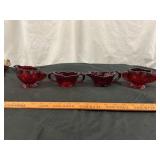 Martinsville Ruby Red Sugar & Creamer Sets