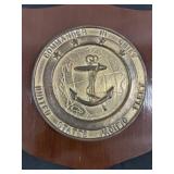 US Navy Commander in Chief Brass Wall Plaque