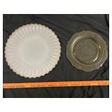 Fire King Milk Glass & Federal Amber Glass Trays