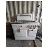 Vintage Chambers Model C Cast Iron Enamel Stove
