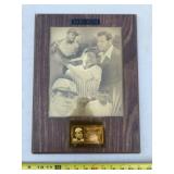 Babe Ruth Guyana Gold Stamp & Photo Display