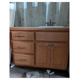 Tile Top Vanity Cabinet with Sink & Faucet
