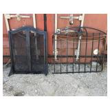 2pc - Metal Lone Star Walk Gate & Fireplace Screen