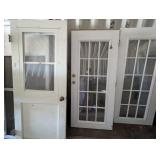 Set of French Doors & Vintage Wood Entry Door