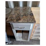 Marble Top Single Drawer Side Cabinet