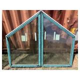 Peak Transom Large Aluminum Frame Window - NOS