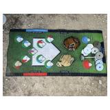 Baseball Gloves, Stance Mat, Dumbbell Weights