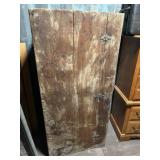 Vintage Wood Hinged Lid Large Storage Crate