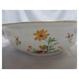 Antique English Hand Painted Porcelain Basin Bowl