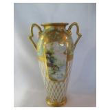 Antique Nippon Hand Painted Porcelain Vase