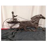 Horse & Surrey Large Metal Art Display Figure