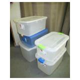 5pc Rubbermaid Large Size Storage Totes with Lids