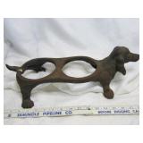 Vintage Cast Iron Dachshund Pet Bowl Stand