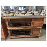 PawHut 54" 2-Story Large Rabbit Hutch