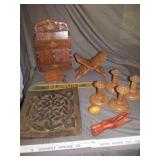 Vintage Carved Wood Assortment - Box Lot