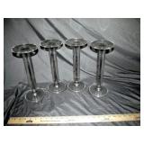 Set of 4 Solid Glass Display / Riser Stands