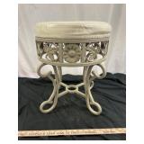 Ornate Cast Metal Vanity Stool - Appears Unused