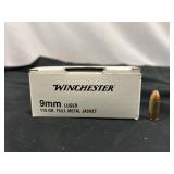 Winchester 9mm 115gr FMJ Pistol Ammunition - 100rd