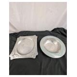 2pc Wilton & Arthur Court Pewter Serving Platter