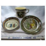 3pc Vintage Adams English Porcelain - Shakespeare