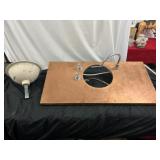 Copper Vanity Top w/ Kohler Porcelain Basin Sink