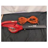 Homelite 2 Speed Leaf Blower & 50ft Extension Cord