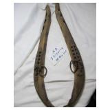 Pair of Antique Wood & Cast Iron 24" Horse Hames