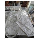 Table Top Lot - Ornate Glass & Crystal Selection