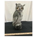 Owl Decoy - Blow Mold Garden Pest Deterrent