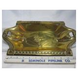 Vintage Embossed Brass Roman Chariot Tray