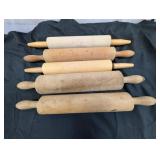 5pc Wood Rolling Pins - Some Vintage