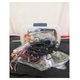 Rope, Cord, Scissors, Buckles - In Storage Tote