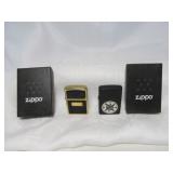 2pc Zippo Lighters - Gold & Black