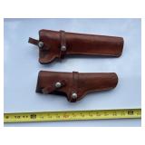 2pc Leather Large Revolver Holsters - S&W