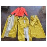 4pc Rain Slickers / Rain Gear - 3 Large / 1 XL