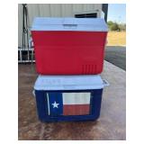 2pc Rubbermaid & Igloo 32qt Coolers / Ice Chest
