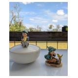 Singing Lesson Goebel Hummel Figure & Candy Dish